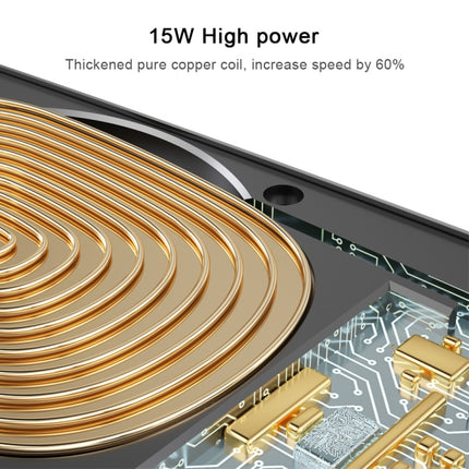 Q2 15W Universal Rotation Infrared Induction Magnetic Car Wireless Charging Mobile Phone Holder with Micro USB + 8 Pin + Type-C / USB-C Magnetic Connector(Red)-garmade.com