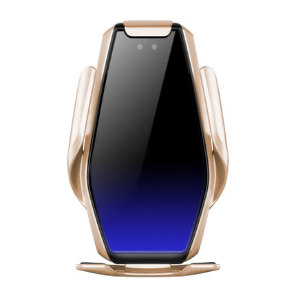 S7 15W QI 360 Degree Rotatable Infrared Induction Car Air Outlet Wireless Charging Mobile Phone Holder for 4.0-6.5 inch Mobile Phones(Gold)-garmade.com