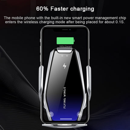 S7 15W QI 360 Degree Rotatable Infrared Induction Car Air Outlet Wireless Charging Mobile Phone Holder for 4.0-6.5 inch Mobile Phones(Silver)-garmade.com