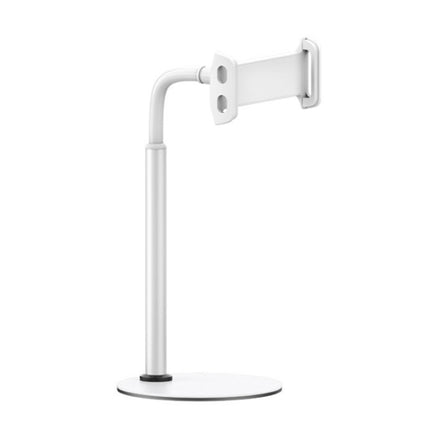ZM-15 Rotatable Aluminum Alloy Desktop Stand Lazy Stand for 4.7-12.9 inch Mobile Phones / Tablets (White)-garmade.com