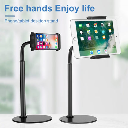 ZM-15 Rotatable Aluminum Alloy Desktop Stand Lazy Stand for 4.7-12.9 inch Mobile Phones / Tablets(Black)-garmade.com