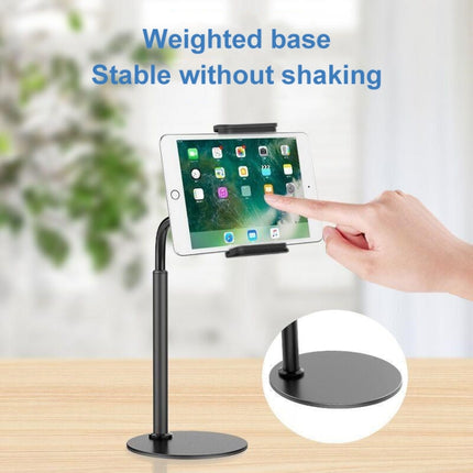 ZM-15 Rotatable Aluminum Alloy Desktop Stand Lazy Stand for 4.7-12.9 inch Mobile Phones / Tablets (White)-garmade.com