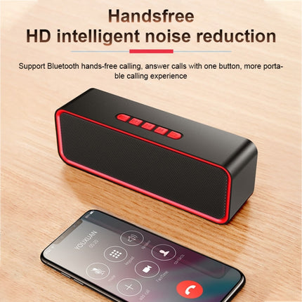 SC211 Portable Subwoofer Wireless Bluetooth Speaker Bluetooth 5.0, Support TF Card & U Disk & 3.5mm AUX (Black)-garmade.com