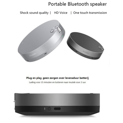 Original Huawei FreeGO Bluetooth 5.0 Portable Pickup Noise Reduction Bluetooth Speaker(Silver)-garmade.com