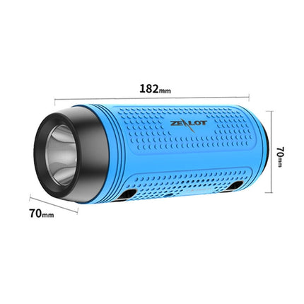 ZEALOT A1 Multifunctional Bass Wireless Bluetooth Speaker, Built-in Microphone, Support Bluetooth Call & AUX & TF Card & LED Lights (Red)-garmade.com