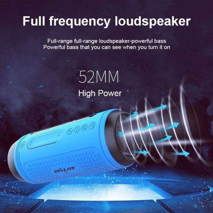 ZEALOT A1 Multifunctional Bass Wireless Bluetooth Speaker, Built-in Microphone, Support Bluetooth Call & AUX & TF Card & LED Lights (Dark Green)-garmade.com