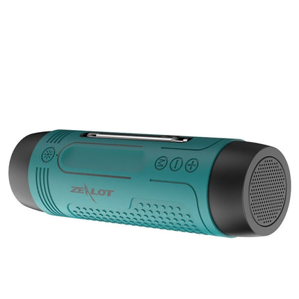 ZEALOT A2 Multifunctional Bass Wireless Bluetooth Speaker, Built-in Microphone, Support Bluetooth Call & AUX & TF Card & LED Lights (Mint Green)-garmade.com