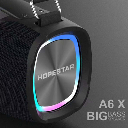 HOPESTAR A6X TWS Portable Outdoor Bluetooth Speaker with Colorful Music Lights, Support Power Bank & Hands-free Call & U Disk & TF Card & 3.5mm AUX(Green)-garmade.com