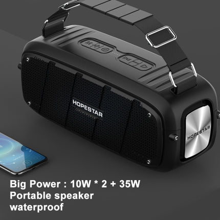 HOPESTAR A20 TWS Portable Outdoor Waterproof Subwoofer Bluetooth Speaker, Support Power Bank & Hands-free Call & U Disk & TF Card & 3.5mm AUX(Green)-garmade.com