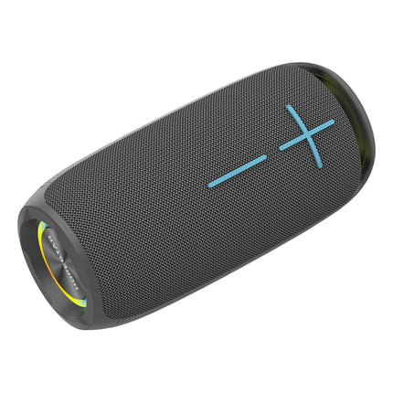 HOPESTAR P29 TWS Portable Outdoor Waterproof Round Square Head Bluetooth Speaker, Support Hands-free Call & U Disk & TF Card & 3.5mm AUX & FM(Grey)-garmade.com