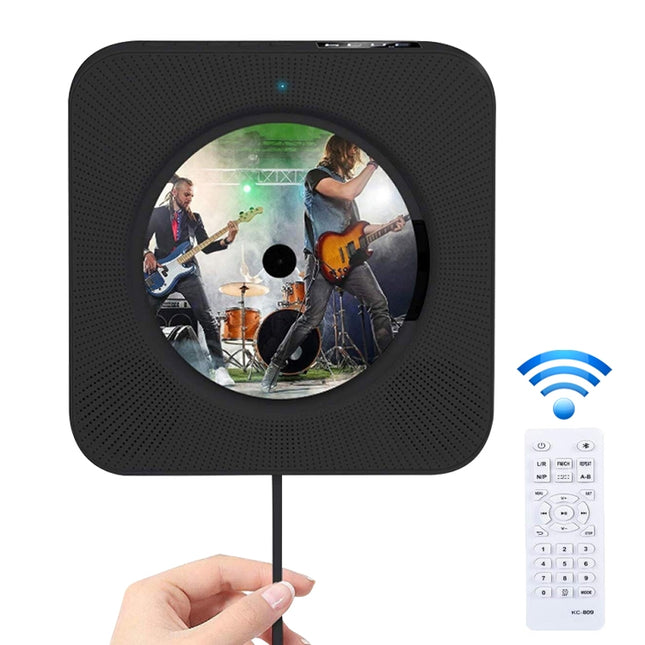 The Second Generation Portable Digital Display Bluetooth Speaker CD Player with Remote Control (Black)-garmade.com