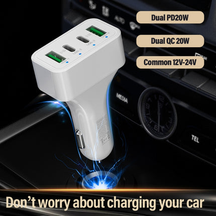 WLX-K26 40W Dual PD + Dual QC Multi-function Car Charger-garmade.com