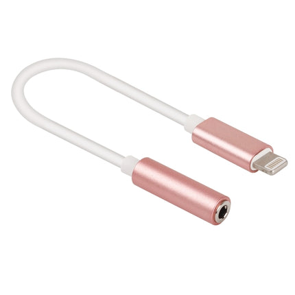 8 Pin to 3.5mm Audio Adapter, Length: About 12cm, Support iOS 13.1 or Above(Rose Gold)-garmade.com