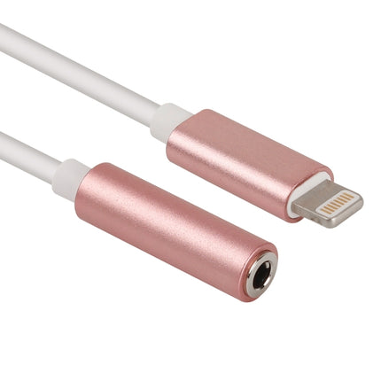 8 Pin to 3.5mm Audio Adapter, Length: About 12cm, Support iOS 13.1 or Above(Rose Gold)-garmade.com