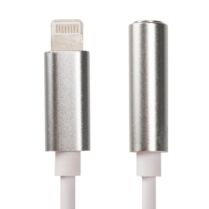 8 Pin to 3.5mm Audio Adapter, Length: About 12cm, Support iOS 13.1 or Above(Silver)-garmade.com