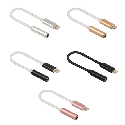 8 Pin to 3.5mm Audio Adapter, Length: About 12cm, Support iOS 13.1 or Above(Rose Gold)-garmade.com