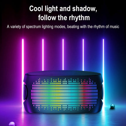 SOAIY K1 Colorful Lighting Mini 3D Surround Subwoofer Wireless Bluetooth Speaker(White)-garmade.com
