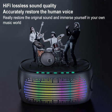 SOAIY K1 Colorful Lighting Mini 3D Surround Subwoofer Wireless Bluetooth Speaker(Black)-garmade.com