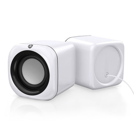 A1 Standard Version USB Wire-controlled Mini High Volume Wired Speaker, Cable Length: 1.1m(White)-garmade.com