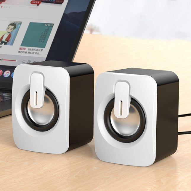 A1 USB Mini High Volume Wired Speaker, Bluetooth Version(White)-garmade.com