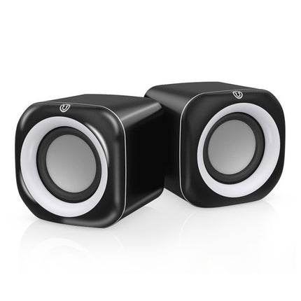 A1 Upgraded Version USB Wire-controlled 4D Stereo Sound Mini Wired Speaker, Cable Length: 1.3m(Black)-garmade.com