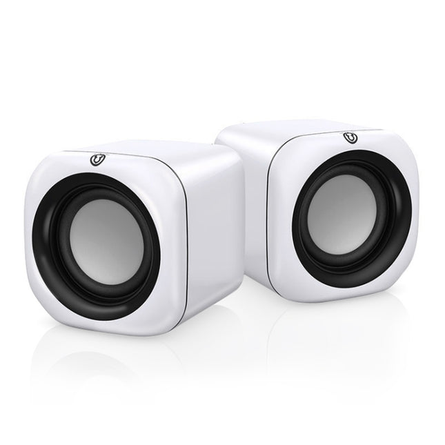 A1 Upgraded Version USB Wire-controlled 4D Stereo Sound Mini Wired Speaker, Cable Length: 1.3m(White)-garmade.com