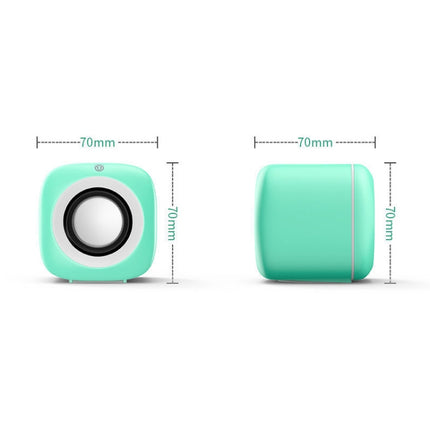 A1 USB Wire-controlled 9D Subwoofer Sound Mini Wired Speaker, Premium Version(Blue)-garmade.com