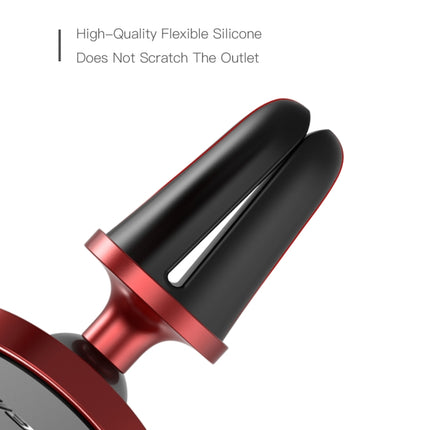 CaseMe Universal 360 Degree Rotation Magnetic Car Air Outlet Vent Mount Phone Holder, For iPhone, Galaxy, Sony, Lenovo, HTC, Huawei, and other Smartphones (Red)-garmade.com