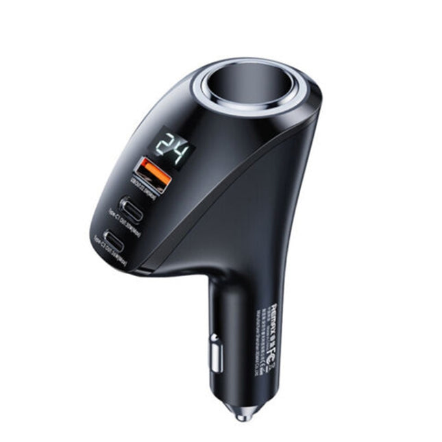 REMAX RCC339 Warriors Series 3 in 1 Car Digital Cigarette Lighter 88.5W PD Fast Charger-garmade.com