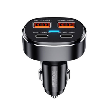 REMAX RCC329 DUKE Series 4 in 1 Car 75W PD Fast Charger with Indicator Light-garmade.com