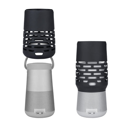 EBSC180-2 Portable Bluetooth Speaker Silicone Case Sling Cover for Bose SoundLink Revolve+ (White)-garmade.com