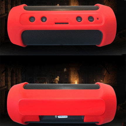 XJB-J2 Waterproof Shockproof Bluetooth Speaker Silicone Case for JBL Charge 2+ (Red)-garmade.com
