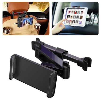 CHZ-06 Retractable Car Backrest Holder for 7-14 inch Mobile Phones / Tablets (Black)-garmade.com
