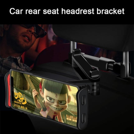 CHZ-06 Retractable Car Backrest Holder for 7-14 inch Mobile Phones / Tablets (Black)-garmade.com