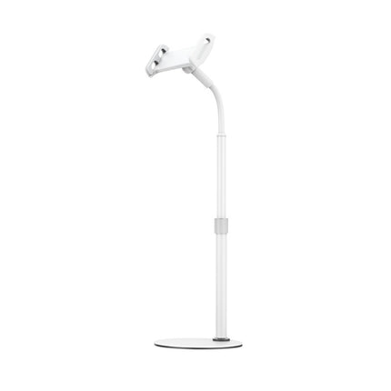 ZM17 Retractable Rotatable Outdoor Selfie Desktop Phone Stand for 4.6-7.8 inch Mobile Phones / Tablets (White)-garmade.com