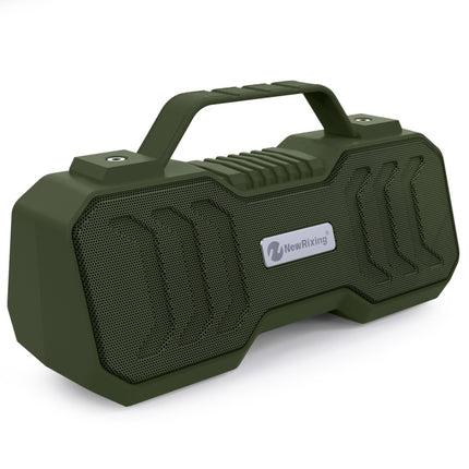 NewRixing NR-4500 Portable Wireless Bluetooth Stereo Speaker Support TWS / FM Function Speaker(Army Green)-garmade.com
