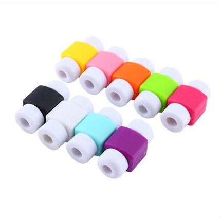 100 PCS Headphone Wire Data Cable Protection Cover Winder Cord Wrap Organizer, Random Color Delivery-garmade.com