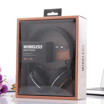 SH-18 Headband Folding Stereo Wireless Bluetooth Headphone Headset, Support 3.5mm Audio & Handsfree Call & TF Card & FM, for iPhone, iPad, iPod, Samsung, HTC, Sony, Huawei, Xiaomi and other Audio Devices-garmade.com