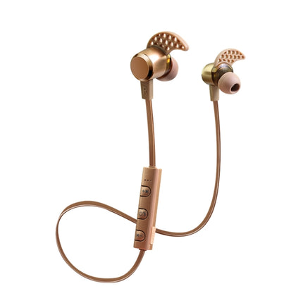 KIN-88 In-Ear Wire Control Bluetooth Earphone with Mic(Gold)-garmade.com