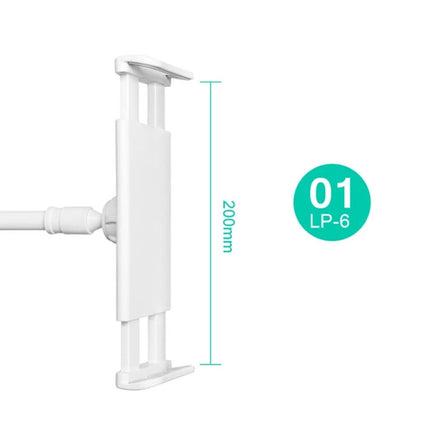 UBN-30 Classic Style Universal 360 Degrees Rotating Detachable Two-stage Lazy Bracket Mobile Phone / Tablet Desktop Bracket with Bilateral Pull Chuck (White)-garmade.com