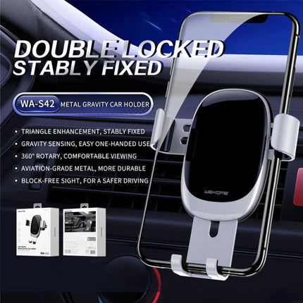 WK WA-S42 Yuetu Series Metal Gravity Air Vent Car Phone Holder Mount-garmade.com