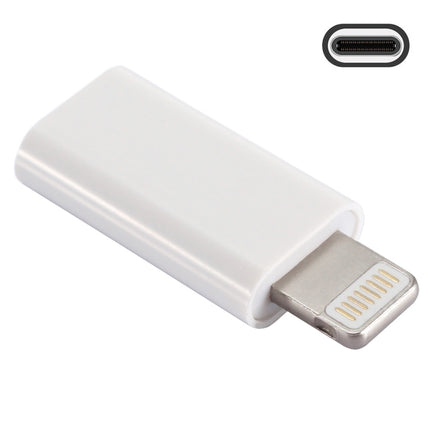 ENKAY Hat-Prince HC-6 Mini ABS USB-C / Type-C 3.1 to 8 Pin Port Connector Adapter(White)-garmade.com
