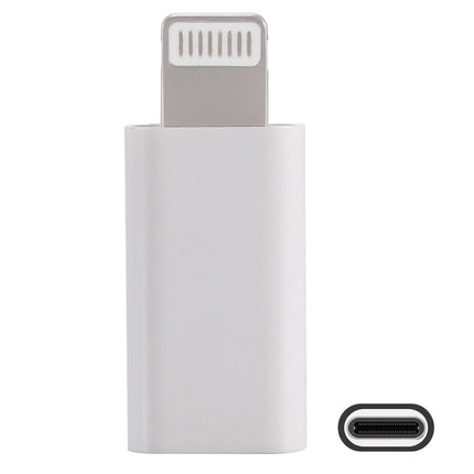 ENKAY Hat-Prince HC-6 Mini ABS USB-C / Type-C 3.1 to 8 Pin Port Connector Adapter(White)-garmade.com