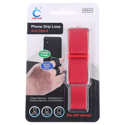 CPS-011 Universal Phone Grip Loop & Stand Holder (Red)-garmade.com