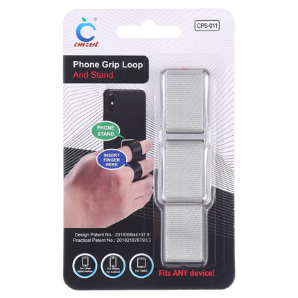 CPS-011 Universal Phone Grip Loop & Stand Holder (Silver)-garmade.com