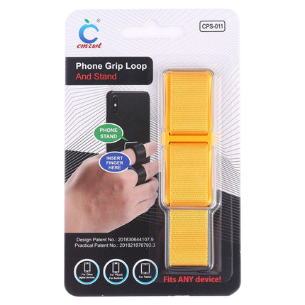 CPS-011 Universal Phone Grip Loop & Stand Holder (Yellow)-garmade.com