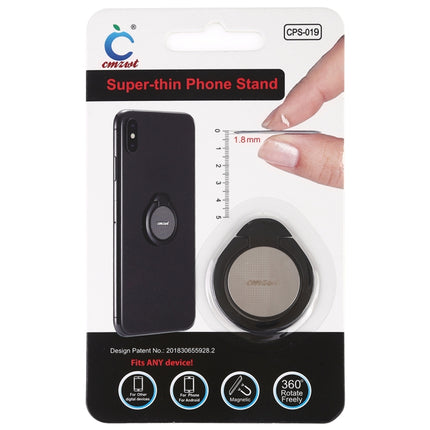 CPS-019 Universal Super-thin Phone Stand Ring Holder with Magnetic Function (Silver)-garmade.com