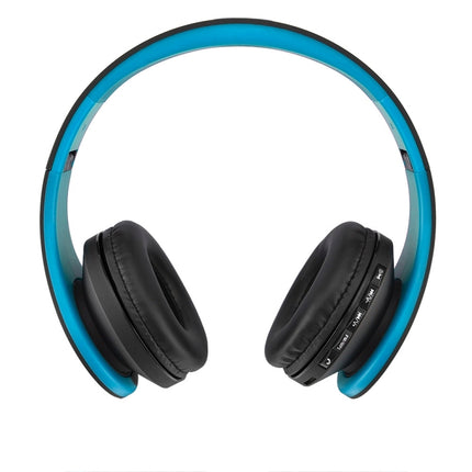 BTH-811 Folding Stereo Wireless Bluetooth Headphone Headset with MP3 Player FM Radio, for Xiaomi, iPhone, iPad, iPod, Samsung, HTC, Sony, Huawei and Other Audio Devices(Blue)-garmade.com