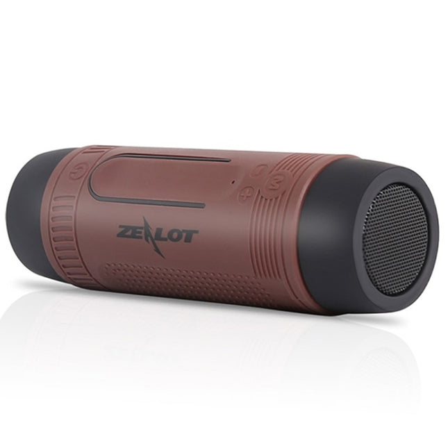ZEALOT S1 Bluetooth 4.0 Wireless Wired Stereo Speaker Subwoofer Audio Receiver with 4000mAh Battery, Support 32GB Card, For iPhone, Galaxy, Sony, Lenovo, HTC, Huawei, Google, LG, Xiaomi, other Smartphones(Coffee)-garmade.com