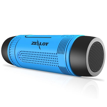 ZEALOT S1 Bluetooth 4.0 Wireless Wired Stereo Speaker Subwoofer Audio Receiver with 4000mAh Battery, Support 32GB Card, For iPhone, Galaxy, Sony, Lenovo, HTC, Huawei, Google, LG, Xiaomi, other Smartphones(Blue)-garmade.com